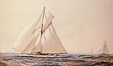 Montague Dawson Canvas Paintings - A Yachting Competition